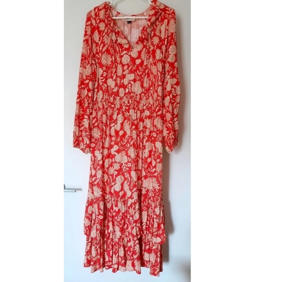 NWOT Universal Thread Floral Long Sleeve Ruffle Maxi Dress Size XS - Picture 5 of 15